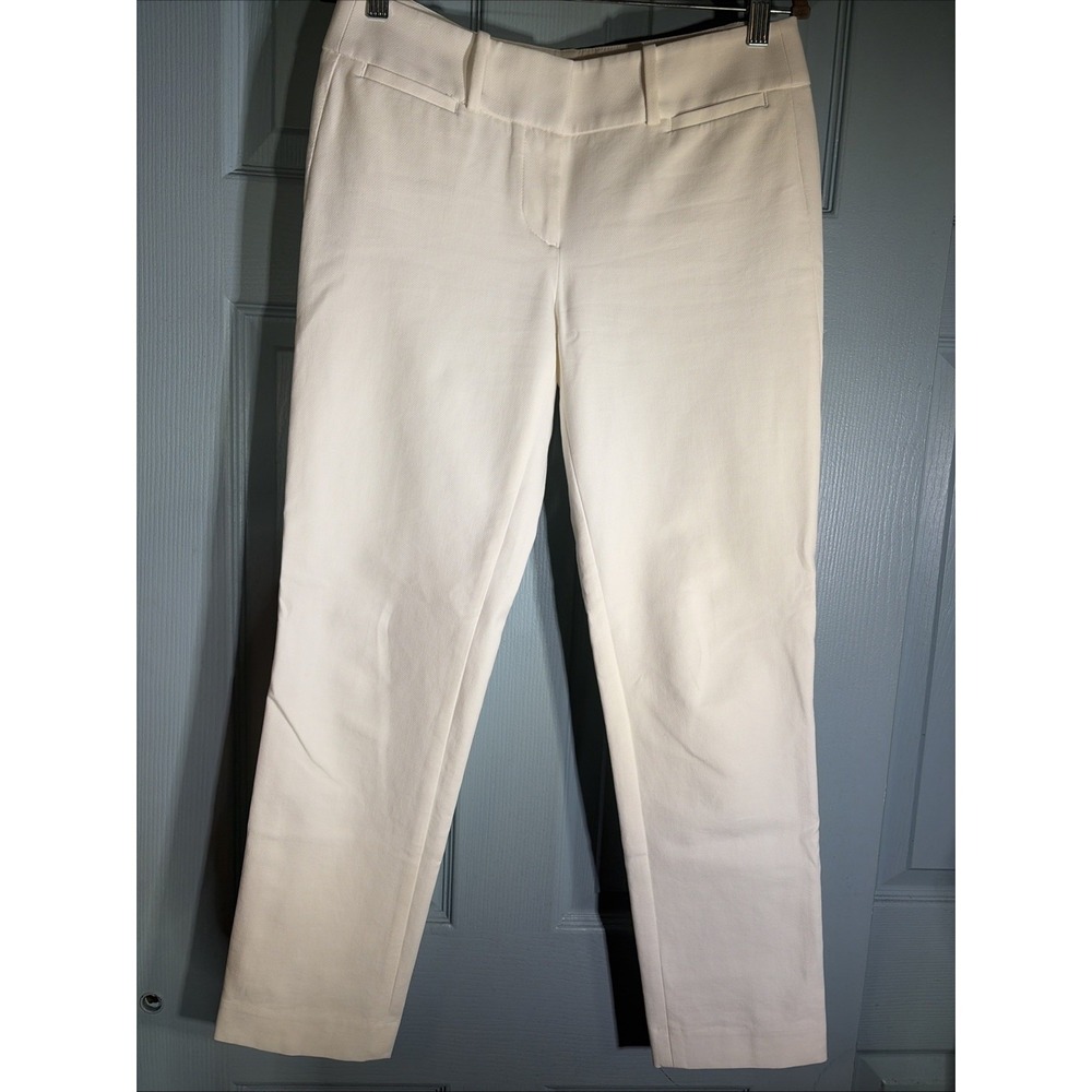 Ann Taylor Loft Marisa White Dressy Pants Sz 2 Tall. The Riviera Pant. Cropped.